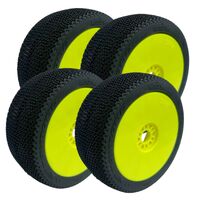 TPRO 1/8 Off Road ZRX T4 Super Soft Long Wear TAIMANA Racing Tire (Yellow Wheels) 4PCS