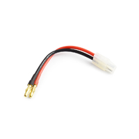 Male Tamiya to two 4.0mm male connector adaptor 14# 10cm 0.08 wire
