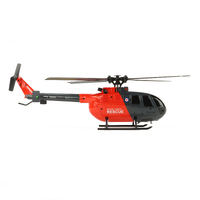 Twister BO-105 Scale 250 Flybarless Helicopter with 6 Axis Stabilisation and Altitude Hold Grey/Red - TWST1002GR