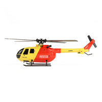 Twister BO-105 Scale 250 Flybarless Helicopter with 6 Axis Stabilisation and Altitude Hold Yellow/Red - TWST1002YR
