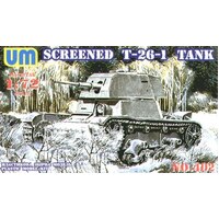 UM-MT 402 1/72 T-26-1 LIGHT TANK WITH CONICAL TURRET AND ADD-ON ARMOR Plastic Model Kit