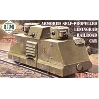 UM-MT 604 1/72 Armored Self-propelled Railroad car Leningrad Plastic Model Kit