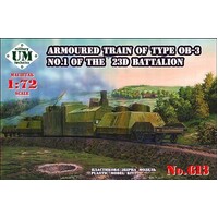 UM-MT 613 1/72 ARMORED TRAIN of type OB.-3 No 1, 23D Battalion Plastic Model Kit