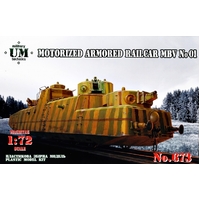 UM-MT 673 1/72 Motorized Armored Railcar MBV No1 Plastic Model Kit