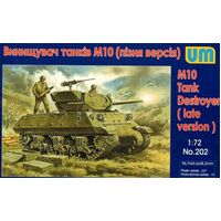 Unimodel 202 1/72 M10 Tank Destroyer (late version) Plastic Model Kit