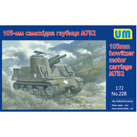 Unimodel 228 1/72 105-mm howitzer motor Carriage M7B2 Plastic Model Kit