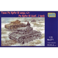 Unimodel 271 1/72 Tank PanzerIII Ausf J Plastic Model Kit