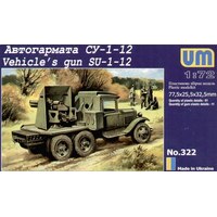 Unimodel 322 1/72 SU-12 76mm gun on GAZ AAA TRUCK chasssis Plastic Model Kit