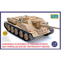 Unimodel 471 1/72 Self-propelled Gun SU-100 for Egypt Service Plastic Model Kit