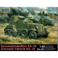 Unimodel 501 1/48 Armored Vehicle BA-10 Plastic Model Kit