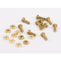 Wilesco 01543 Screws And Nuts M2. Each 10 Pc.. Brass