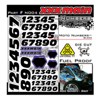 XXX MAIN MOTO NUMBERS - BLACK - XN004