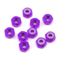 Yeah Racing 4mm Aluminum Lock Nut (10) (Purple)