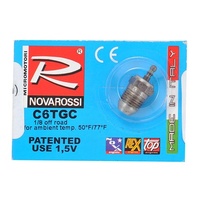 Novarossi "Turbo" #6 Long Body Ultra Glow Plug (Medium)