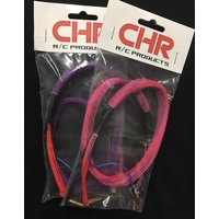 CHR Banana 4.0 to 4/5mm bullet charge leads 600mm Pink