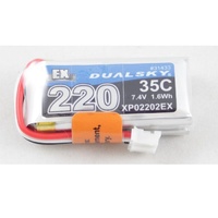 Dualsky 220mah 2S LiPo Battery, 30C, UMX Plug