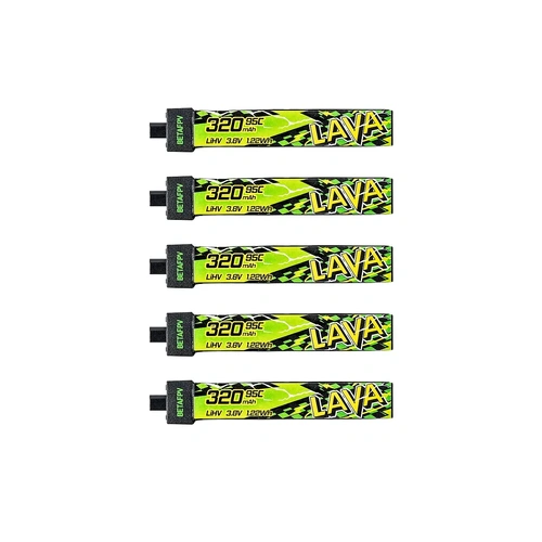 BetaFPV LAVA Series II 3.8V 320mAh 95C 1S Hard Case LiPo Battery 5Pcs