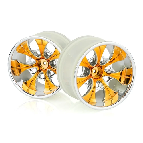 HSP 3.1" Orange Chrome Truck Rims 2Pcs