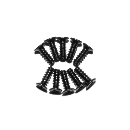 Xinlehong 2.6x8mm Coarse Thread Countersunk Head Screws 10Pcs