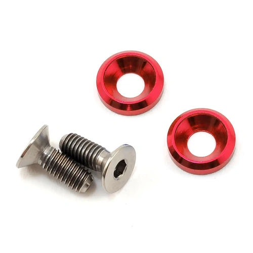175RC 3x8mm Titanium Motor Screws (Red)