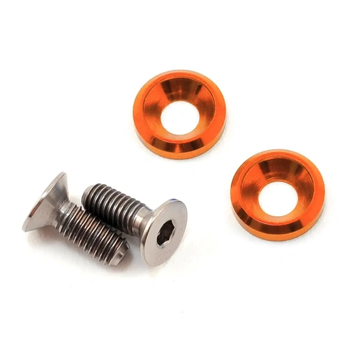 175RC 3x8mm Titanium Motor Screws (Orange)