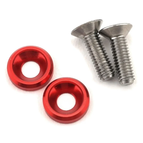 175RC 3x10mm Titanium Motor Screws (Red)