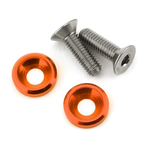 175RC 3x10mm Titanium Motor Screws (Orange) (2)