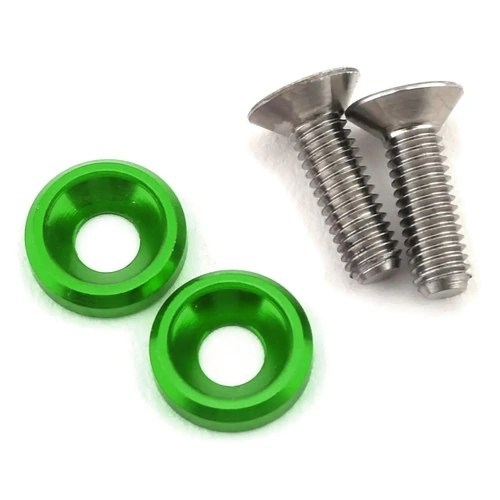 175RC 3x10mm Titanium Motor Screws (Green)
