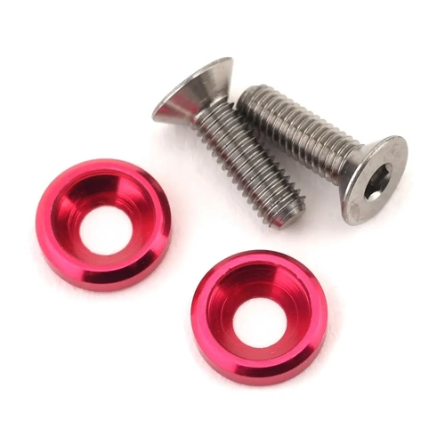 175RC 3x10mm Titanium Motor Screws (Pink) (2)
