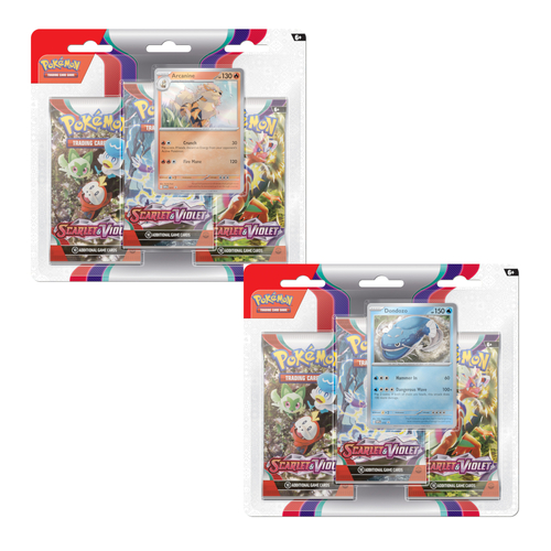 Pokemon TCG Scarlet and Violet 1 Three Booster Blister Assorted