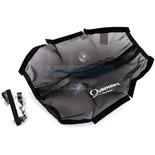 Outerwears Black Traxxas Slash 2WD Pre Filter Chassis Cover w/ Zipper
