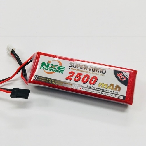 NXE 7.4V 2500Mah 3C Soft Case Receiver Pack With JR/Hitec Servo Plug - 2500SC32SJR