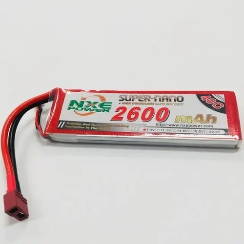 NXE 7.4V 2600Mah 40C Soft Case With Deans - 2600SC402SDEAN