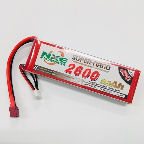 NXE 11.1V 2600Mah 40C Soft Case With Deans Plug - 2600SC403SDEAN