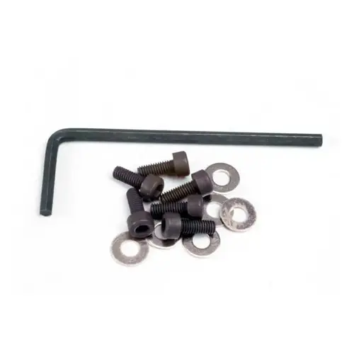 Traxxas 3x8mm Fine Thread Cap Head Screws 6Pcs w/ Washers & Allen Key 1552