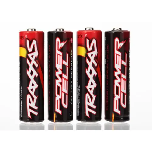 TRAXXAS BATTERY, POWER CELL AA ALKALINE (4)