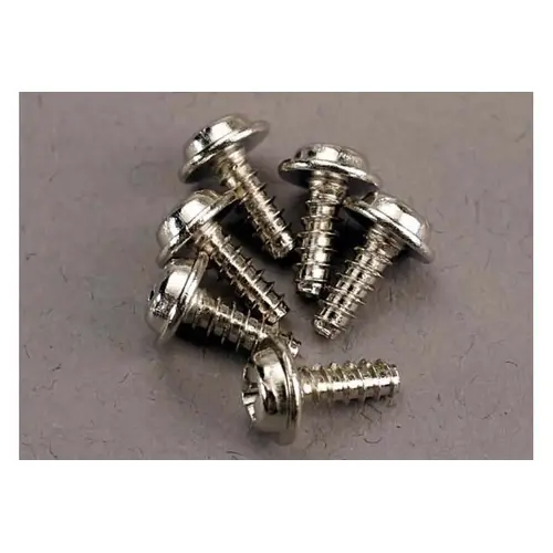 Traxxas 3x8mm Coarse Thread Washer Head Screws 6Pcs 3290