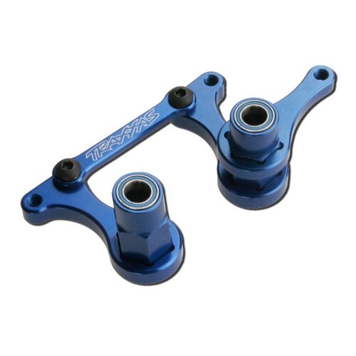 Traxxas Blue Aluminium Steering Bellcrank/Drag Link Assembly w/ Bearings 3743A