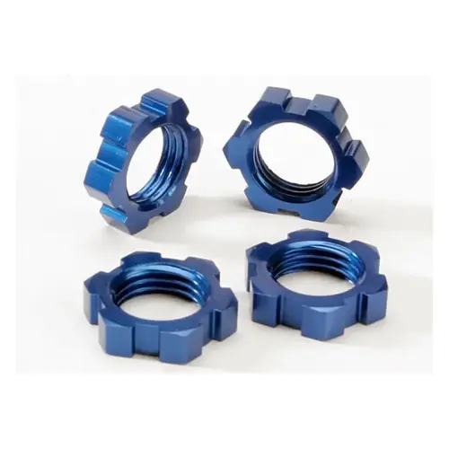 Traxxas Blue Aluminium 17mm Splined Wheel Nuts 4Pcs 5353