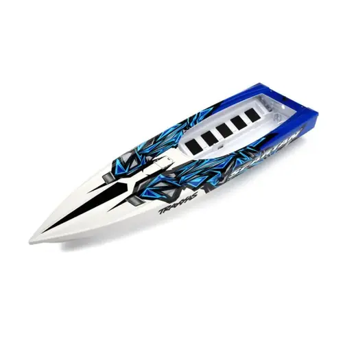 Traxxas Blue Graphics Spartan Boat Complete Hull 5718