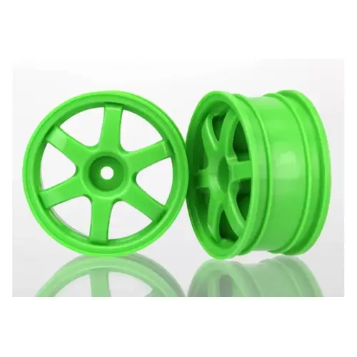 Traxxas 1.9" Volk Racing TE37 Green Rims 2Pcs 7374A