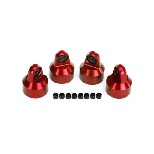 Traxxas Red Aluminium GTX Shock Caps w/ Spacers 7764R