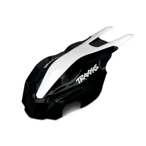 TRAXXAS CANOPY, FRONT, BLACK/WHITE ATON
