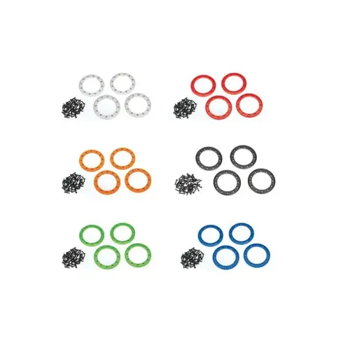 Traxxas Blue Aluminium 2.2" Beadlock Rings 4pc 8168X