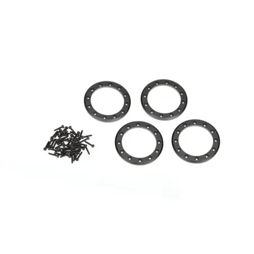 Traxxas Black Aluminium 1.9" Beadlock Rings 4pc 8169T