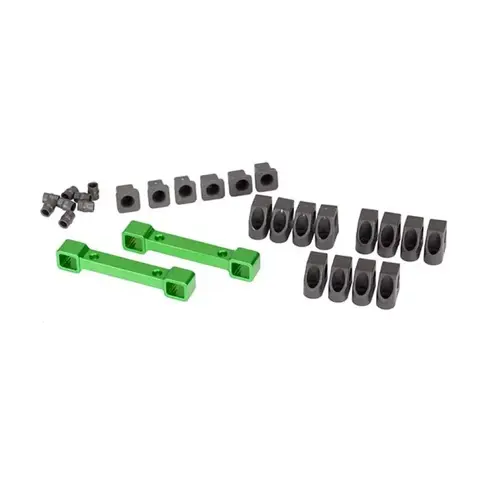 Traxxas 4-Tec 2.0 Green Aluminium Front & Rear Suspension Arm Hinge Pin Retainer Set 8334G