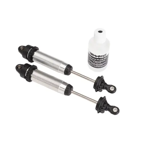 Traxxas UDR Silver Aluminium Front 134mm GTR Threaded Shocks Assembled w/ Shock Oil 2Pcs 8450