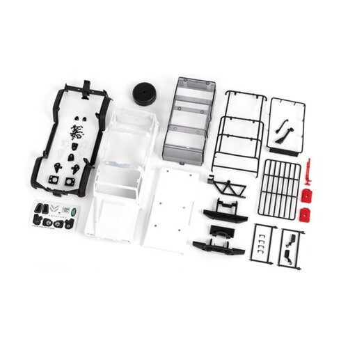 Traxxas 1/18 Land Rover Defender White Unpainted Body Shell w/ Accessories 9712