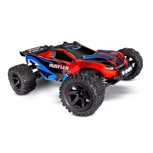 Traxxas 1/10 Rustler 4x4 XL-5 Stadium Truck With LED Lighting Red - 39-67064-61RED
