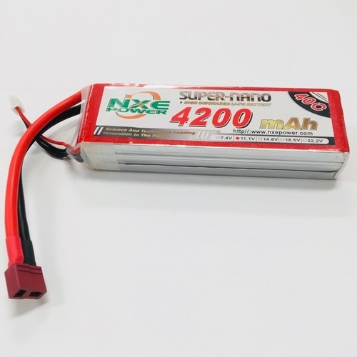 NXE 11.1V 4200Mah 40C Soft Case With Deans Plug - 4200SC403SDEAN